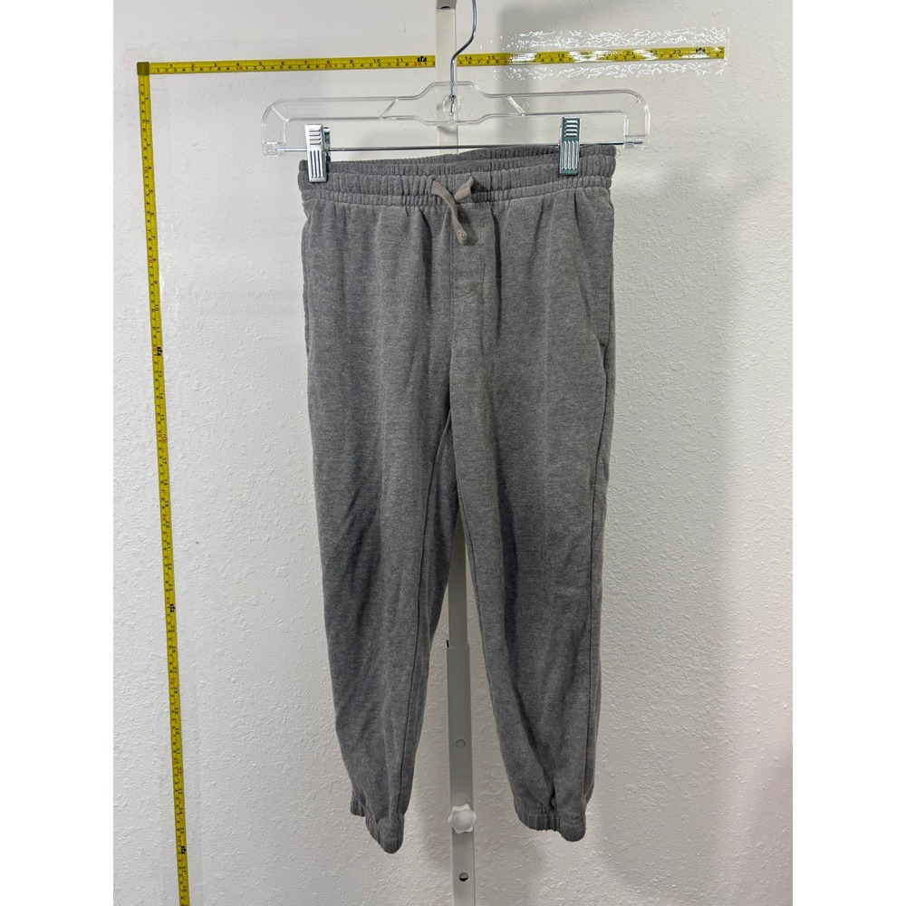 Athletic Works Boys Gray Fleece Joggers Sweatpants Size S 6-7 Drawstring Pockets